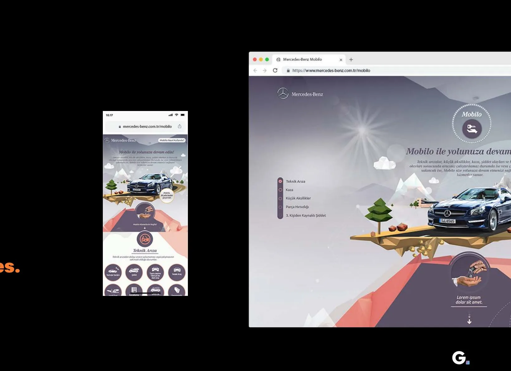 Mercedes-Benz product design screens