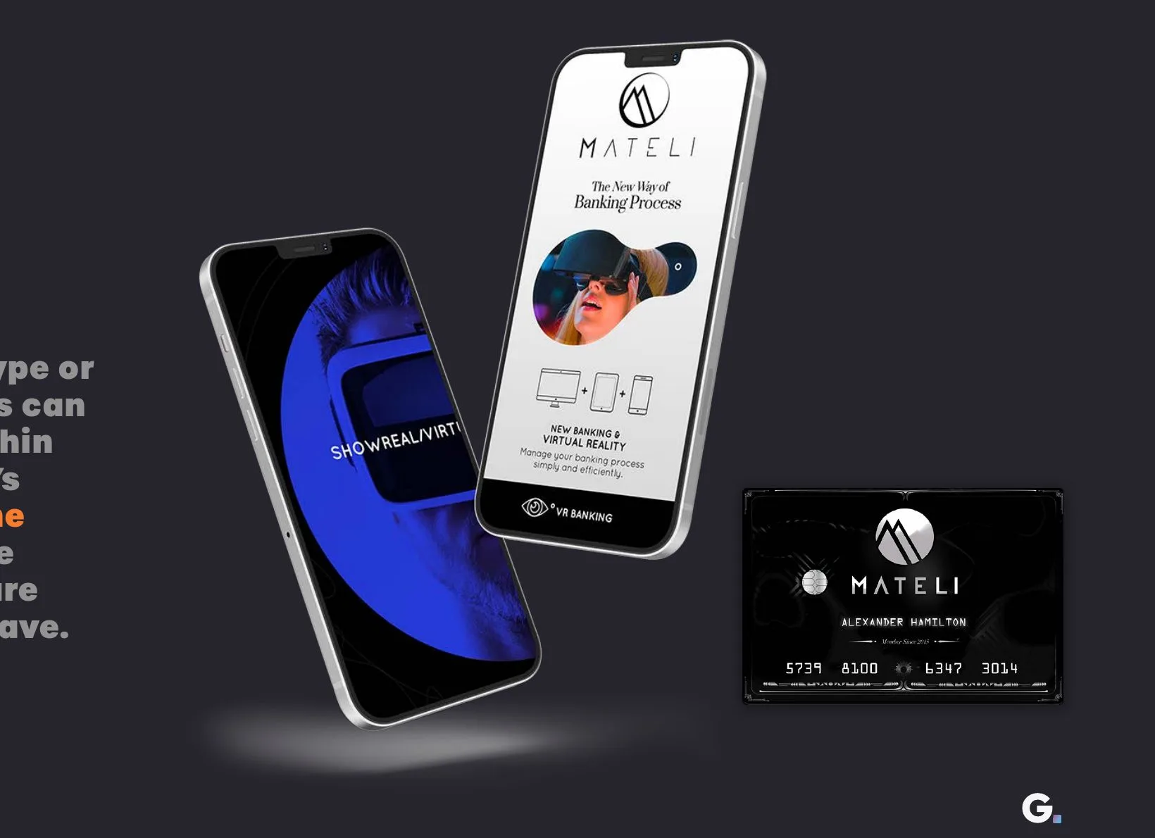 Mateli Bank product design screens